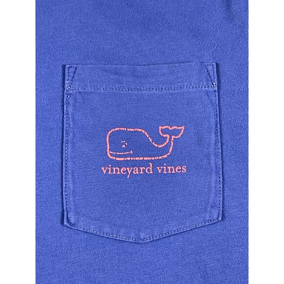 Vineyard Vines Long Sleeve Youth Pocket T-shirt With Whale Graphic Blue XL (18) - Picture 2 of 8